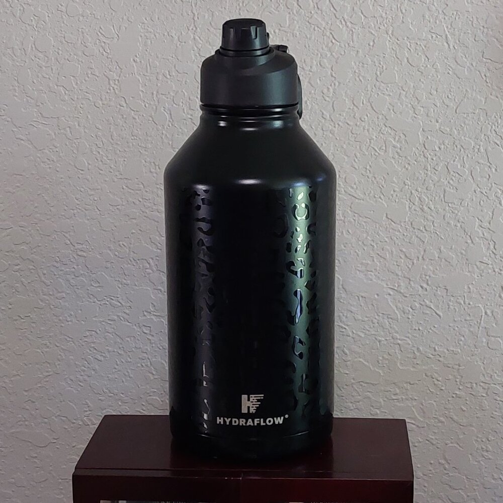 Hydraflow Black Crusader 64 oz Stainless Steel Water Bottle